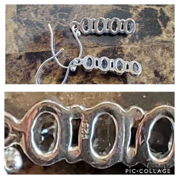 Genuine Herkimer Diamond Earrings - Picture 4 of 5